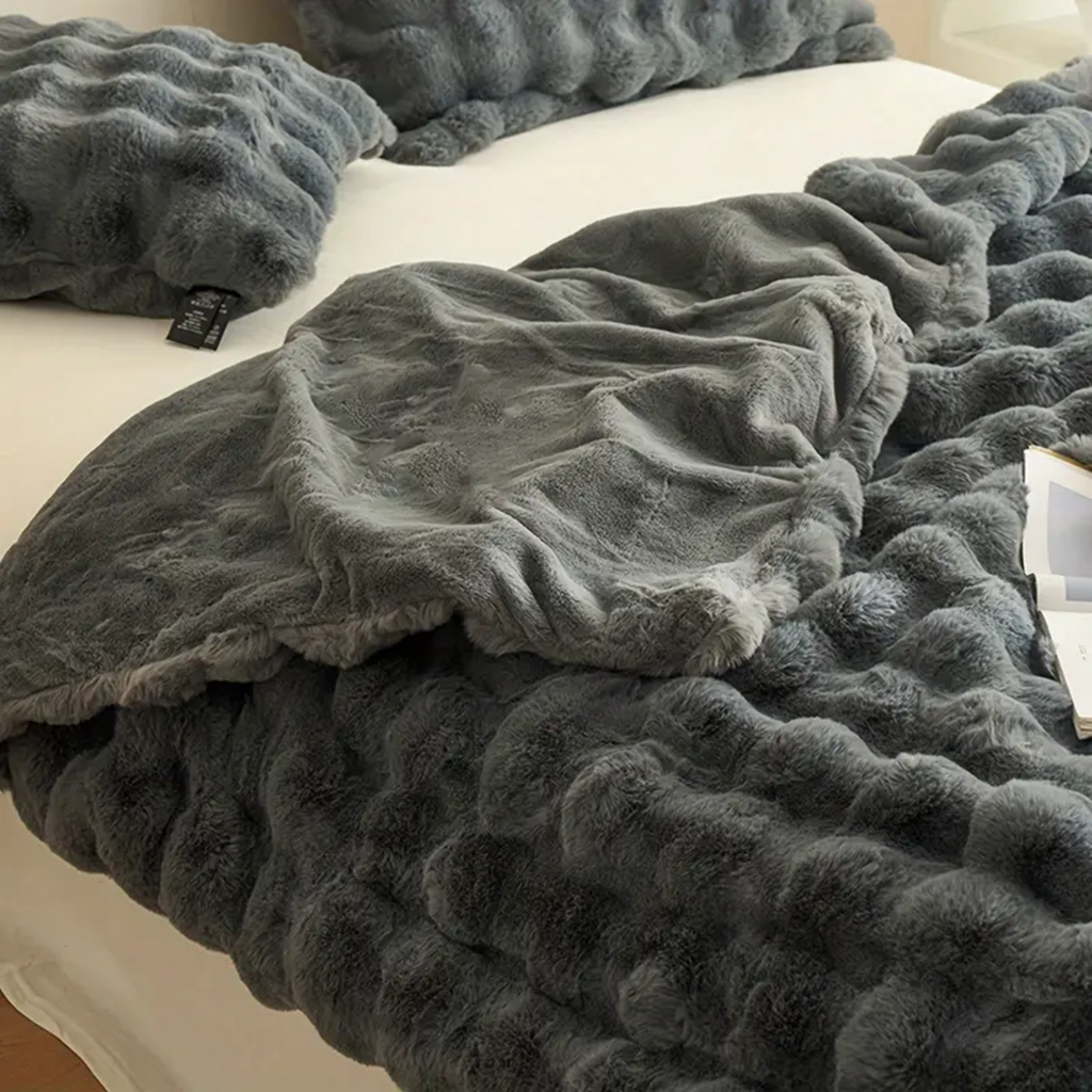 Fluffy Rabbit Throw Blanket