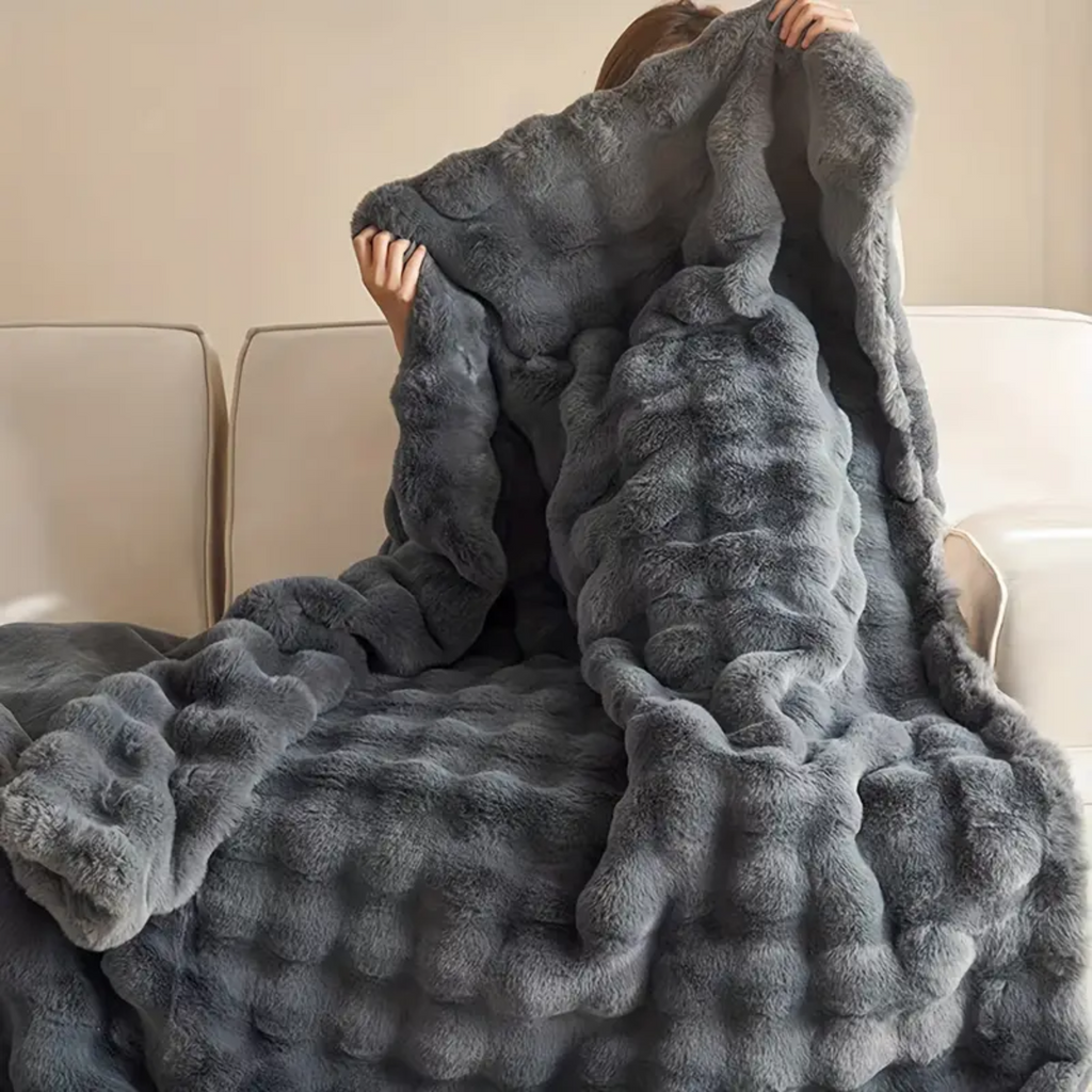 Fluffy Rabbit Throw Blanket