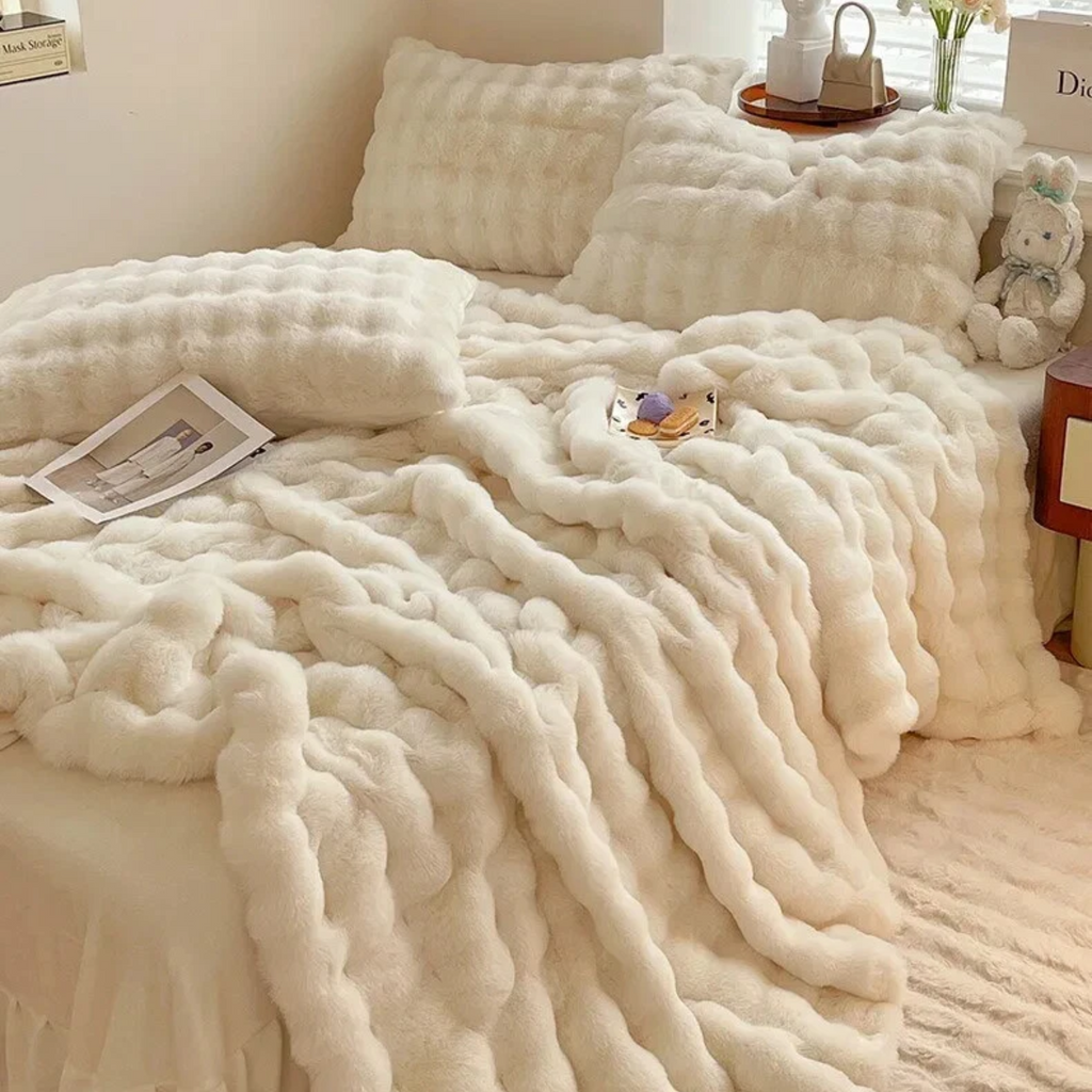 Fluffy Rabbit Throw Blanket