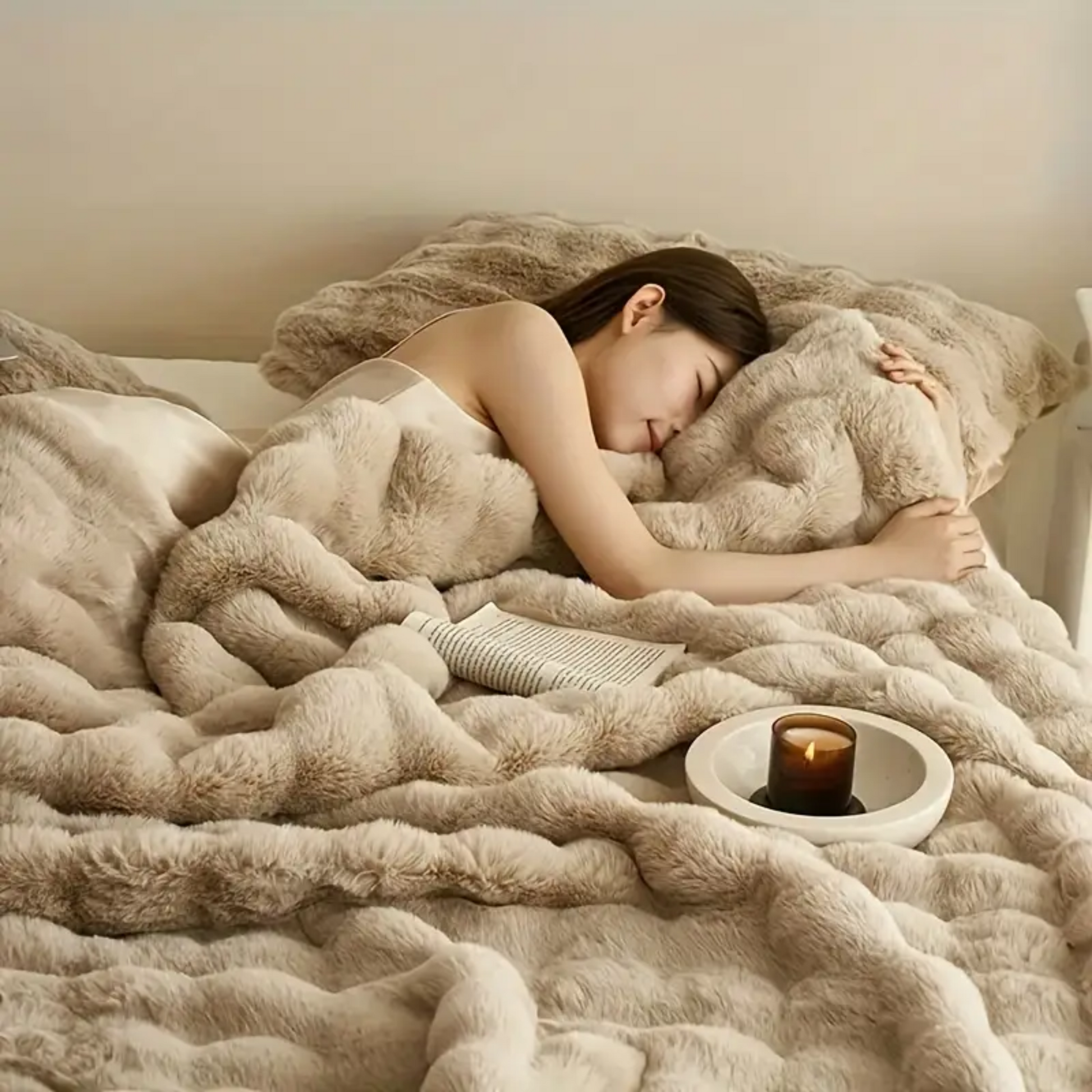 Fluffy Rabbit Throw Blanket