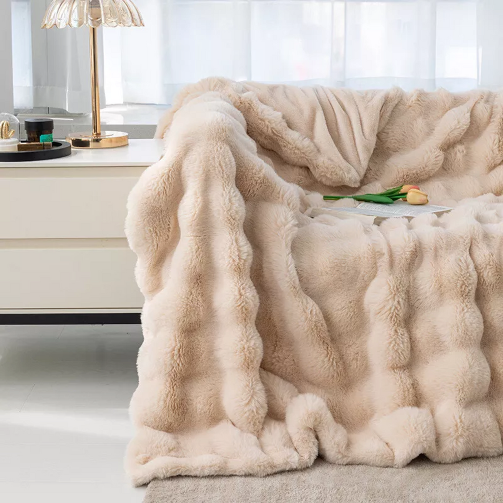 Fluffy Rabbit Throw Blanket