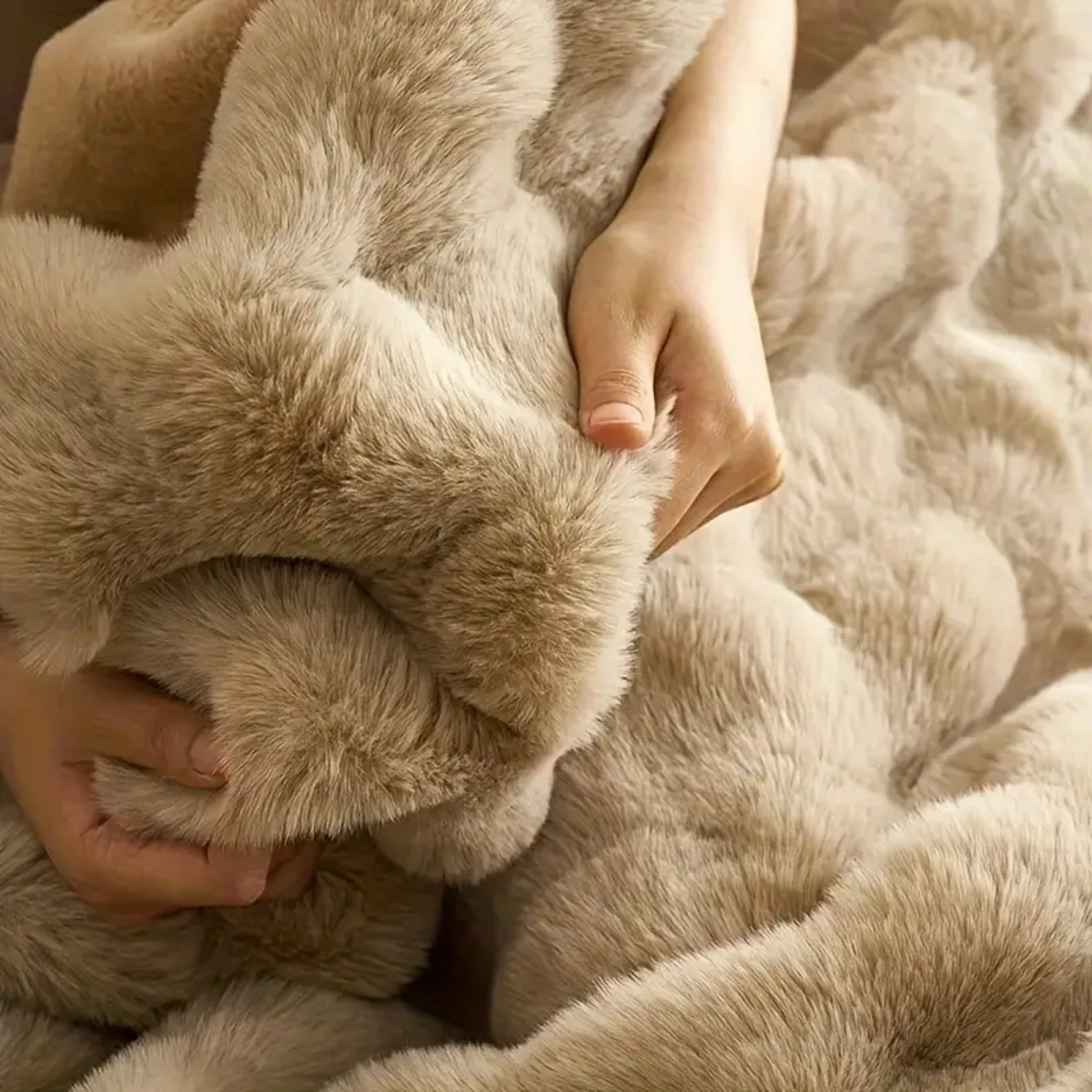 Fluffy Rabbit Throw Blanket