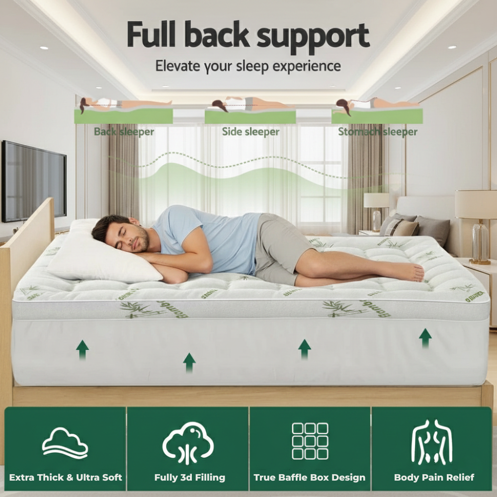 Calmora™ Bamboo Mattress Topper