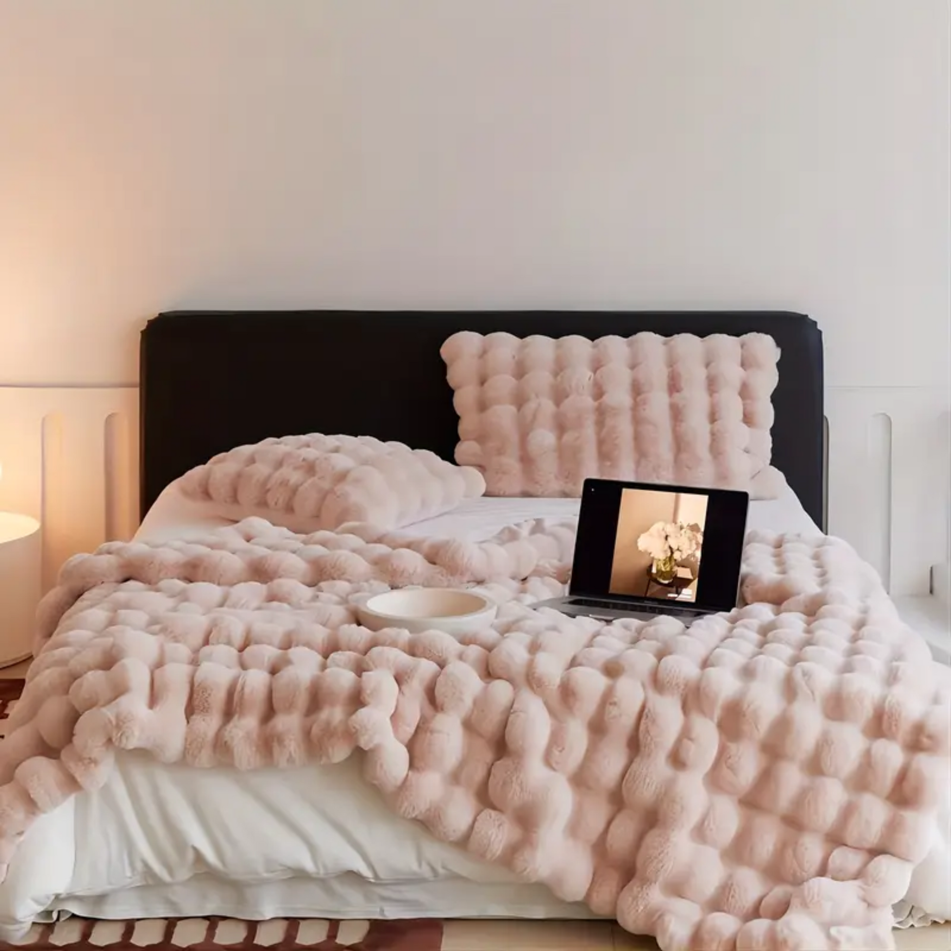 Fluffy Rabbit Throw Blanket