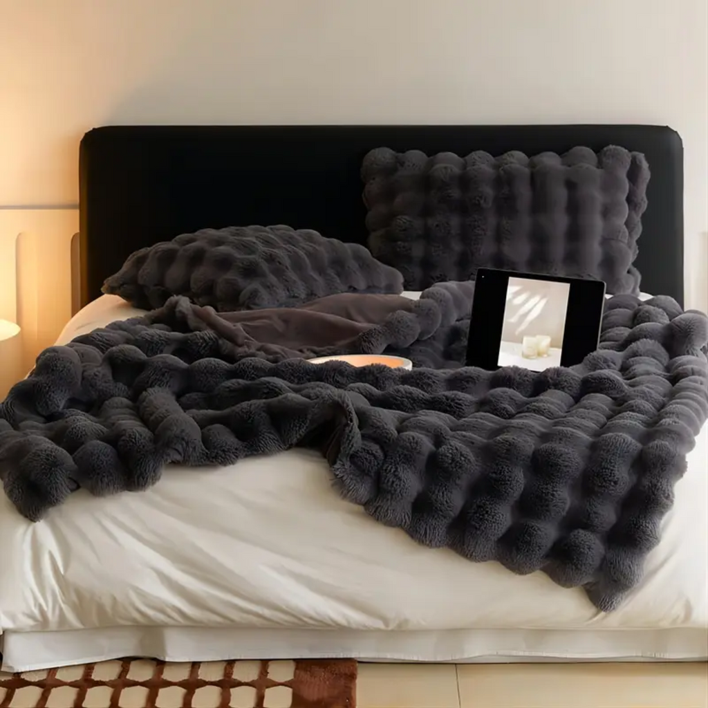 Fluffy Rabbit Throw Blanket