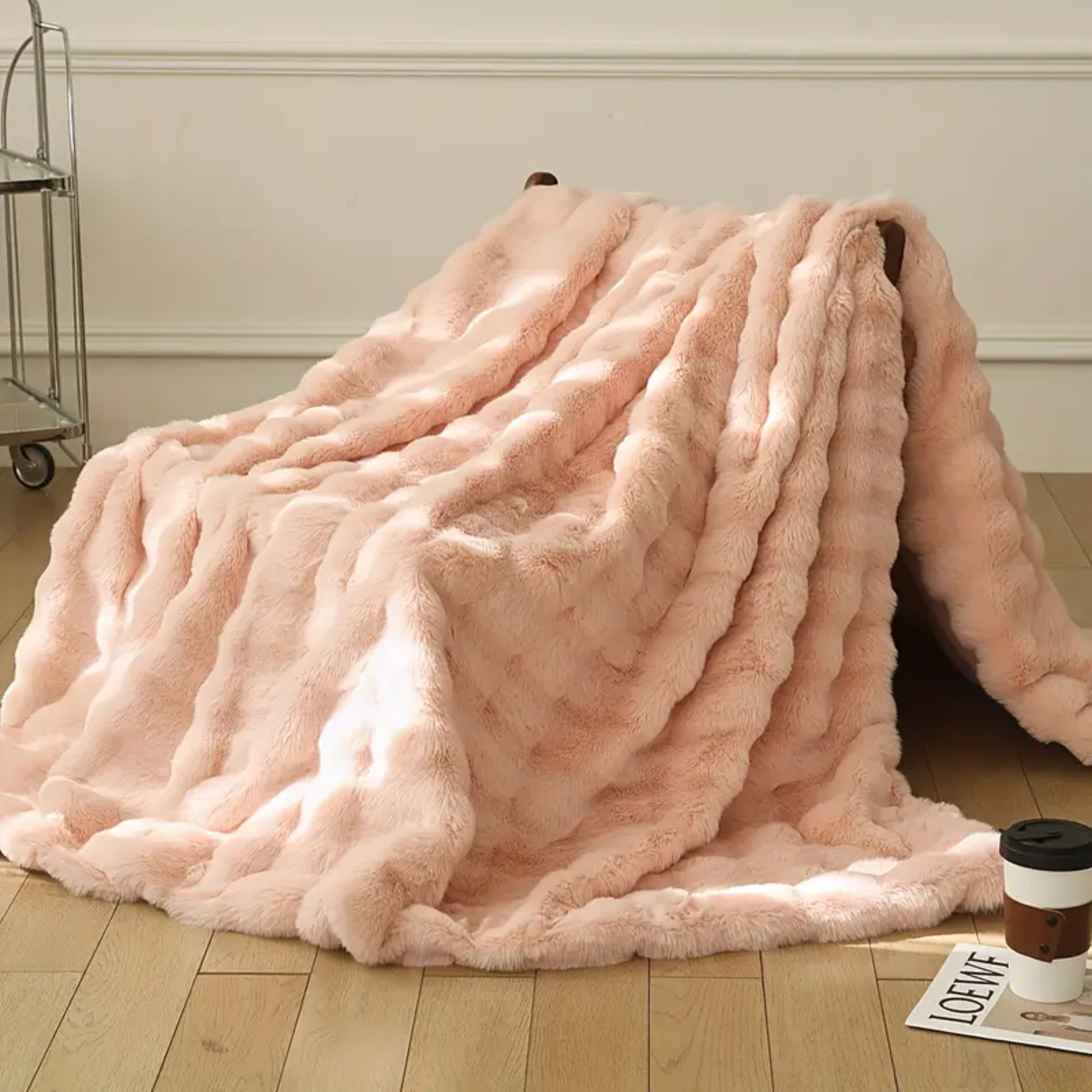 Fluffy Rabbit Throw Blanket